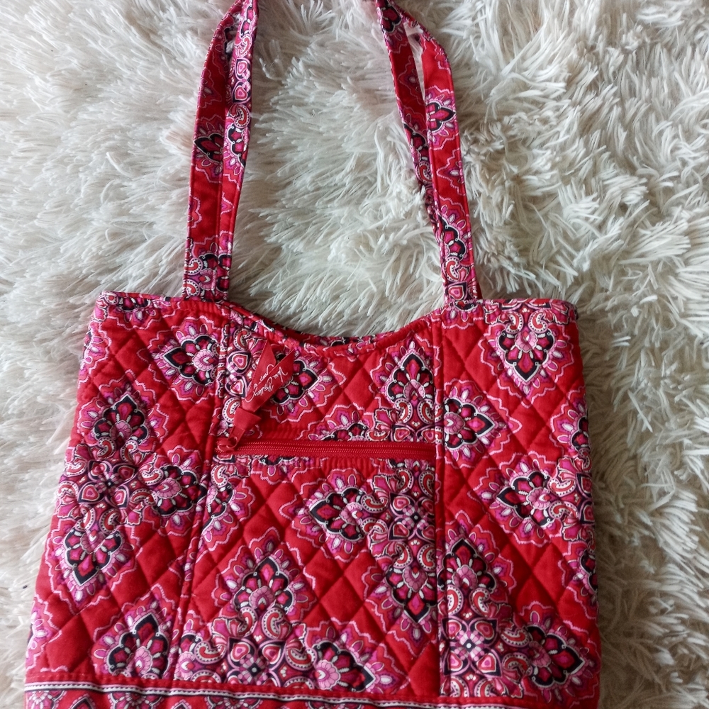 Vera Bradley Vintage Frankly Scarlet Tote Bag